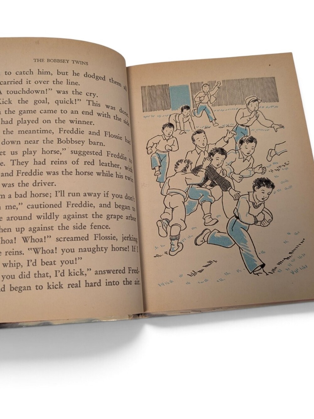VINTAGE Bobbsey Twins Hardcover Book Classic Childrens Illustrated Red Green Tan - Picture 6 of 10